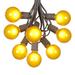 25 Foot G50 Outdoor Patio String Lights with 25 Yellow Globe Bulbs â€“ Indoor Outdoor String Lights â€“ Market Bistro CafÃ© Hanging String Lights â€“ C9/E17 Base - Brown Wire