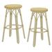 Furniture of America Tropaz Set of 2 30-in Outdoor Metal Bar Stool Natural