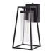 Vaxcel Nash 6.5-in Black Outdoor Modern Wall Lantern Dusk to Dawn Photocell 1-Light Wall Lamp Sconce with Clear Seeded Glass