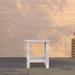 Merrick Lane Poly Resin Indoor/Outdoor All-Weather Adirondack Side Table in White