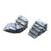 Grandest Birch 2Pcs Mini Resin Garden Miniature Stone Steps Road Staircase Landscape Ornament Stone Steps Shape Garden Decor Minia