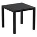 Resin Square Dining Table Black 31 inch