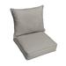 Sorra Home 23.5 x 23 Gray Solid Square Cushion Set Outdoor Seating Cushions (2 Pieces)