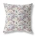 HomeRoots 413811 18 in. Roses Indoor & Outdoor Throw Pillow White & Blue