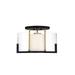 Savoy House 6-1981-1-143 Eaton 1 Light Ceiling Light in Matte Black with Warm Brass Accents (17 W x 10 H)