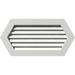 Ekena Millwork 12 W x 24 H Horizontal Peaked Gable Vent (17 1/4 W x 29 H Frame Size) Functional PVC Gable Vent with 1 x 4 Flat Trim Frame