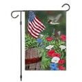 Welcome Friends Birds Flowers Butterfly Double Sided Garden Yard Flag 12 x 18 Summer Spring Flowers Decorative Garden Flag Banner for Outdoor Home Decor Party