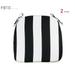 FBTS Prime Outdoor Seat Pads Black Stripe Set of 2 Patio Seat Cushions with Ties 16x17 Inch U-Shape Chair Cushions