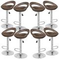 ZENSTYLE 8 Pieces Pub Swivel Barstool Patio Adjustable Pub Chairs Hydraulic Indoor/Outdoor