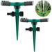 2 Pack Garden Sprinkler Automatic Lawn Sprinkler 360 Degree Rotating Lawn Sprinkler Automatic Irrigation 3600 Square Feet Coverage for Yard Lawn and Garden Weighted Gardening Watering System (Green)