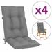 Dcenta 4 Piece Garden Chair Cushions Fabric Soft Seat Pad Cushion Gray for Outdoor Indoor Chair 47.2 x 19.7 x 2.8 Inches (L x W x T)