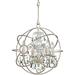 Four Light Mini Chandelier in Minimalist Style 17 inches Wide By 18.75 inches High-Clear Crystal Color-Hand Cut Crystal Type-Olde Silver Finish Bailey