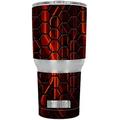 Skin Decal Vinyl Wrap for RTIC 30 oz Tumbler Cup Stickers Skins Cover (6-piece kit) / abstract red metal