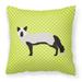 Silver Fox Green Fabric Decorative Pillow