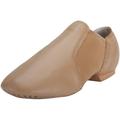 (Tent Leather Upper Jazz Shoe Slip-on for Women and Men s Dance Shoes