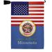 Us Minnesota Garden Flag Set States 13 X18.5 Double-Sided Yard Banner