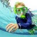 Professional Kids Snorkel Package Set Diving Goggle Breathing Tube Shockproof Anti-Fog and Anti-Splash Guard Swimming Glasses Band Snorkeling Underwater Accessories Set