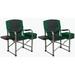 Kamp-Rite Director Portable Lounge Chair w/ Cooler & Side Table (2 Pack)
