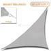 Sunshades Depot 22 x 22 x 31.1 Sun Shade Sail Right Triangle Permeable Canopy Light Gray Custom Size Available Commercial Standard