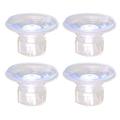 NUOLUX 4 Pcs Clear Plastic Suction Cup Sucker Pads with a Bolt Wall Hangers for Kitchen Office Bathroom
