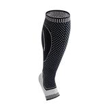 Grofry 1Pc Breathable Outdoor Sport Cycling Calf Leg Protection Compression Sleeve Sock Black Grey XL