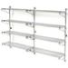 Nexel Poly-Green Wall Mount Wire Shelving - 48 W x 14 D x 63 H 4-Shelf Add-On