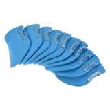 Uxcell Protection Sleeve Visible Window Golf Club Iron Head Covers Light Blue 10 Pack