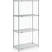 Nexel Poly-Z-BriteÂ® 5 Tier Wire Shelving Starter Unit 42 W x 21 D x 63 H