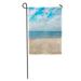 SIDONKU Sun Beautiful Tropical Beach and Sea White Sand Cloud Blue Garden Flag Decorative Flag House Banner 28x40 inch