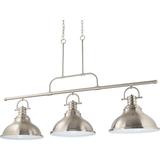 Volume Lighting 3-Light LED Brushed Nickel Linear Hanging Pendant - Brushed Nickel