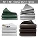 Waterproof Tarp 10 x 16 Multi Purpose Tarpaulin Poly Tarp Cover Weather Proof Rip and Tear Resistant