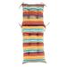 The Lakeside Collection Chaise Lounge Cushion - Farmhouse Rustic Cushion for Patio - Terracotta Stripe