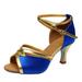 Sandals Women Women S Solid Fashion Rumba Waltz Prom Ballroom Latin Salsa Dance Shoes Sandals Womens Sandals Pu Blue 39