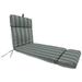Jordan Manufacturing 72 x 22 Conway Smoke Grey Stripe Rectangular Outdoor Chaise Lounge Cushion with Ties and Hanger Loop