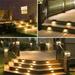 Bcloud 4Pcs LED Solar Powered Deck Lights Waterproof Outdoor Garden Fence Patio Lamp