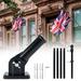 JTWEEN Flag Pole Kit 6FT Flagpole Kit for Flag Metal Flagpole with Mounting Bracket Stainless Steel Flag and Pole Set for House Garden Yard Outdoor Fence Black