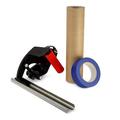 IDL Packaging Masking Kit â€” 12 x 60 Yards Brown Masking Paper (1 Roll) & 1.41 x 60 Yards Blue Tape (1 Roll) & Manual Paper/Tape Dispenser (Built-in Blade) â€” Masking Set to Quickly Cover Surfaces