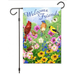 Flowers Decorative Garden Flag Banner for Outdoor Home Decor Party$Welcome Spring Summer Flowers Bird Butterfly Burlap Garden Flag Double Sided Vertical Outside Outdoor Yard Decoration