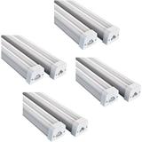 T5 Integrated Double Tube Light 30-Watt 4Ft 4000K Cool White 2 700 Lumens Frosted Ceiling and Under Cabinet Light LED Shop Light (4-Pack)