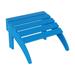 WestinTrends Outdoor Ottoman Patio Adirondack Ottoman Foot Rest All Weather Poly Lumber Folding Foot Stool for Adirondack Chair Widely Used for Outside Porch Pool Lawn Backyard Pacific Blue