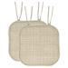 Aria Memory Foam Non-Slip Chair Cushion Pad with Ties 2 Pack - Multi Beige