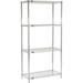 Nexel Chrome Wire Shelving Starter Unit - 5 Tier - 42 W x 18 D x 74 H