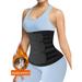 QRIC Women Sauna Waist Trainer Corset Trimmer Shapewear Belt Waist Cincher with 3 Straps Body Shaper S-3XL Black