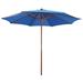 vidaXL Outdoor Umbrella Parasol with Crank Patio Sunshade Bamboo and Wood