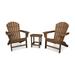 POLYWOOD South Beach Adirondack 3-Piece Set in Teak