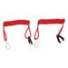 Ymiko Emergency Cut Off Cord 2PCS Marine Outboard Emergency Kill Switch Lanyard 150cm/59in Replacement For Engine Engine Emergency Rope