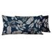 VargottamIndoor/OutdoorPolyester FabricLumbarPillowCover With Insert All-Weather Waterproof Rectangular Cushion for Patio Furniture 16 x 24 Set of 2 -Leaves-88