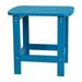 Flash Furniture Charlestown All-Weather Poly Resin Wood Adirondack Side Table in Blue