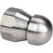 Tool Daily Stainless Steel Fixed Sewer Jet Nozzle Button Nose 1/4 inch Female 4.0 Orifice 4000 PSI