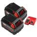 2 Pack 6.0Ah for M18 Batteries Pack for Milwaukee M-18 Battery Lithium 48-11-1850 48-11-1862+for M12 and for M18 Multi Voltage Charger kit